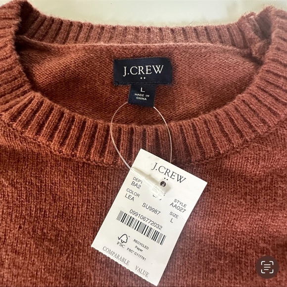 NWT J. CREW FACTORY WOOL BLEND CREW NECK SWEATER SIZE LARGE - Picture 8 of 12